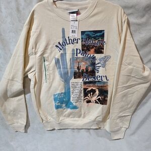 Cream Graphic Desert Sweater